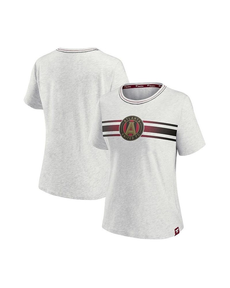 Women's Branded Heathered Gray Atlanta United FC High Hip Graphic T-shirt Heathered Gray $26.09 Tops