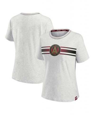 Women's Branded Heathered Gray Atlanta United FC High Hip Graphic T-shirt Heathered Gray $26.09 Tops