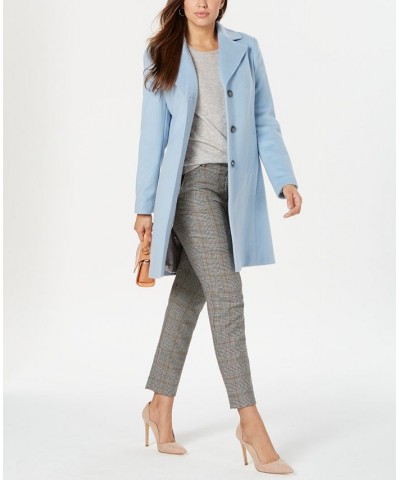 Women's Single-Breasted Coat Pastel Blue $112.50 Coats