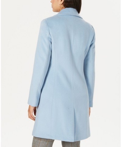 Women's Single-Breasted Coat Pastel Blue $112.50 Coats