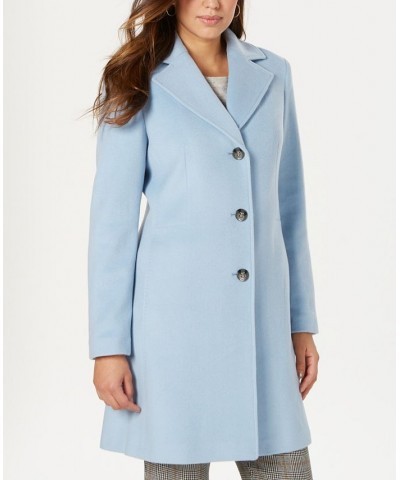 Women's Single-Breasted Coat Pastel Blue $112.50 Coats