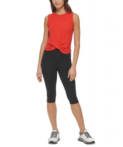 Women's Rib-Knit Twist-Hem Tank Hibiscus $24.75 Tops