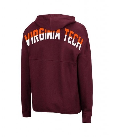 Women's Maroon Virginia Tech Hokies 2-Hit Full-Zip Hoodie Maroon $35.09 Sweatshirts