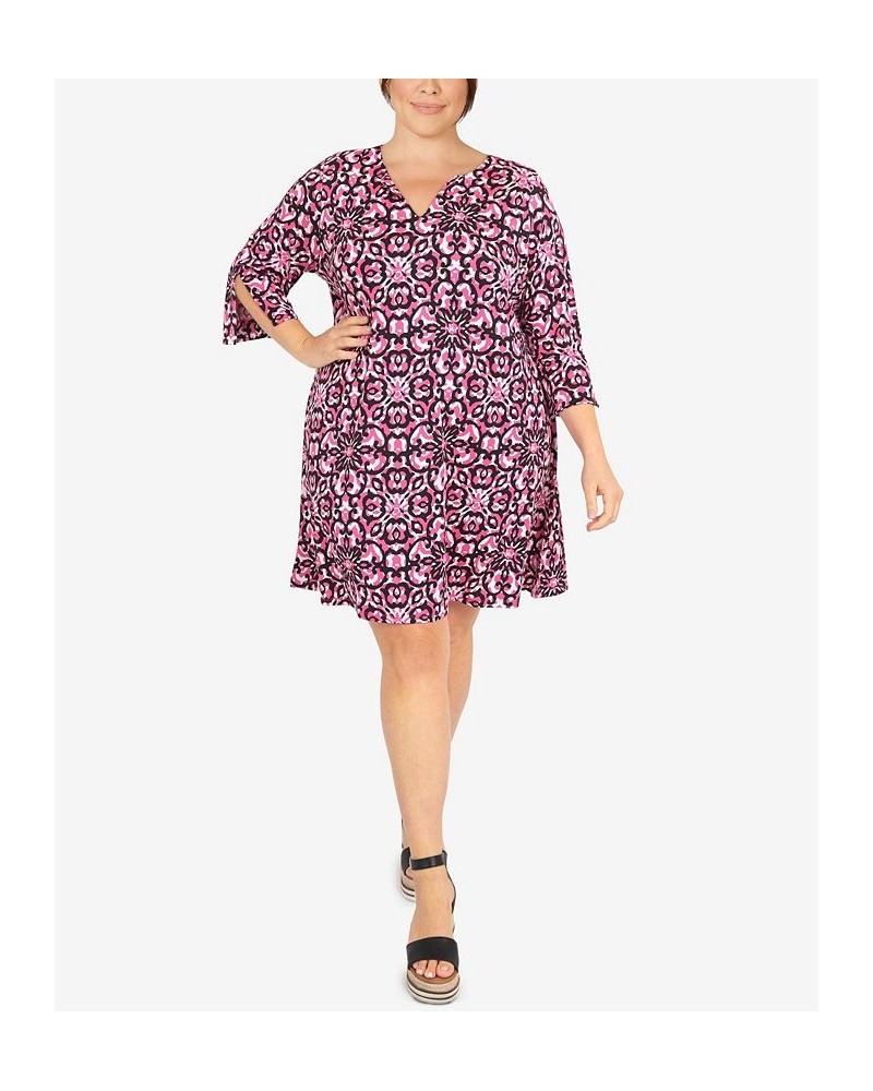 Plus Size Floral Dress Fuchsia Multi $42.12 Dresses