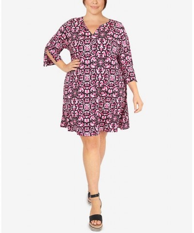 Plus Size Floral Dress Fuchsia Multi $42.12 Dresses