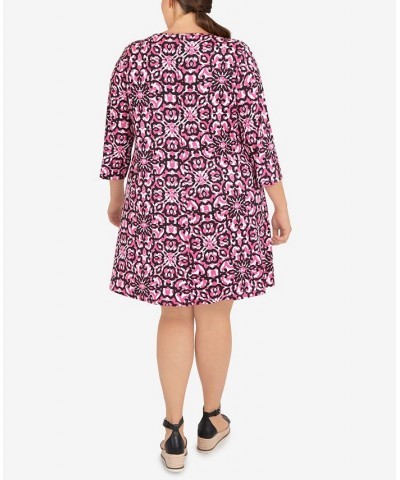 Plus Size Floral Dress Fuchsia Multi $42.12 Dresses