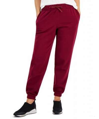 Petite Fleece Jogger Pants Red $13.86 Pants