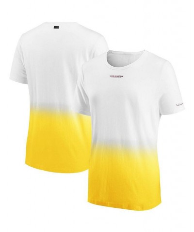 Women's White Washington Football Team Dip Dye T-shirt White $29.99 Tops