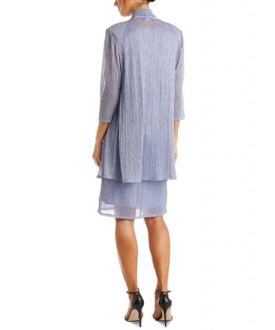 Petite Crinkle-Knit Dress & Jacket Periwinkle $55.47 Dresses