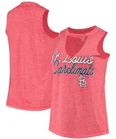 Women's Red St. Louis Cardinals Loyalty Choker Neck Tank Top Red $17.10 Tops