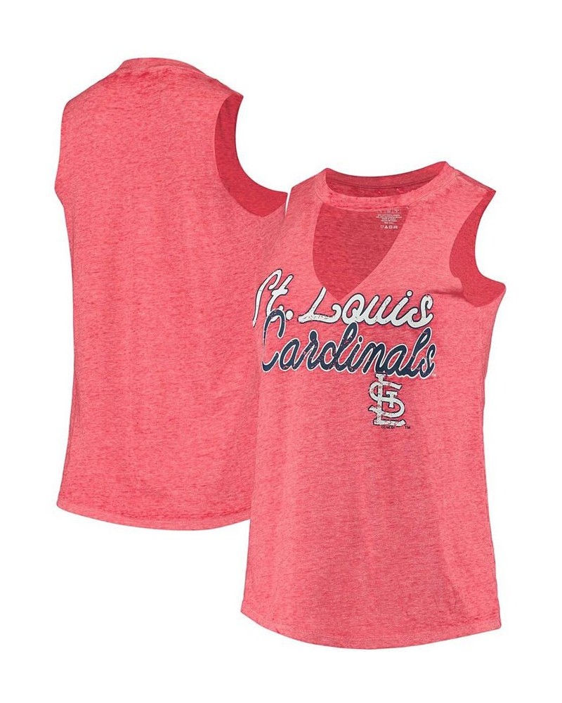 Women's Red St. Louis Cardinals Loyalty Choker Neck Tank Top Red $17.10 Tops