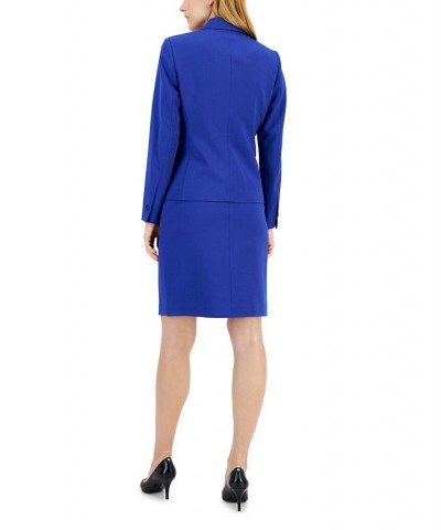 Executive Collection Single-Button A-Line Skirt Suit Royal Sapphire $112.50 Suits