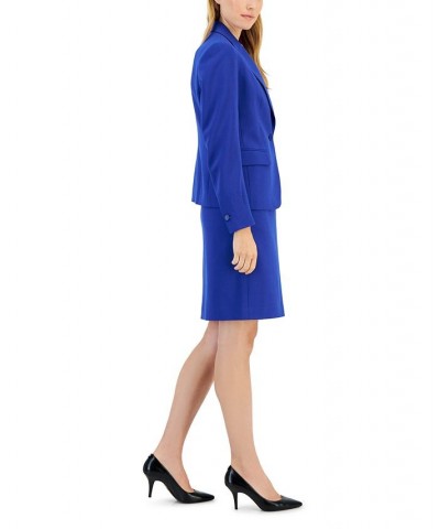 Executive Collection Single-Button A-Line Skirt Suit Royal Sapphire $112.50 Suits