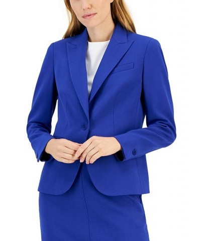 Executive Collection Single-Button A-Line Skirt Suit Royal Sapphire $112.50 Suits