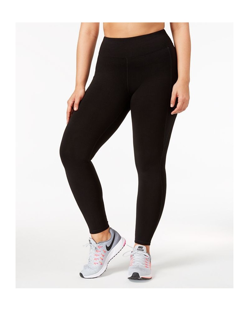 Plus Size Stretch Full-length Leggings Black $10.00 Pants