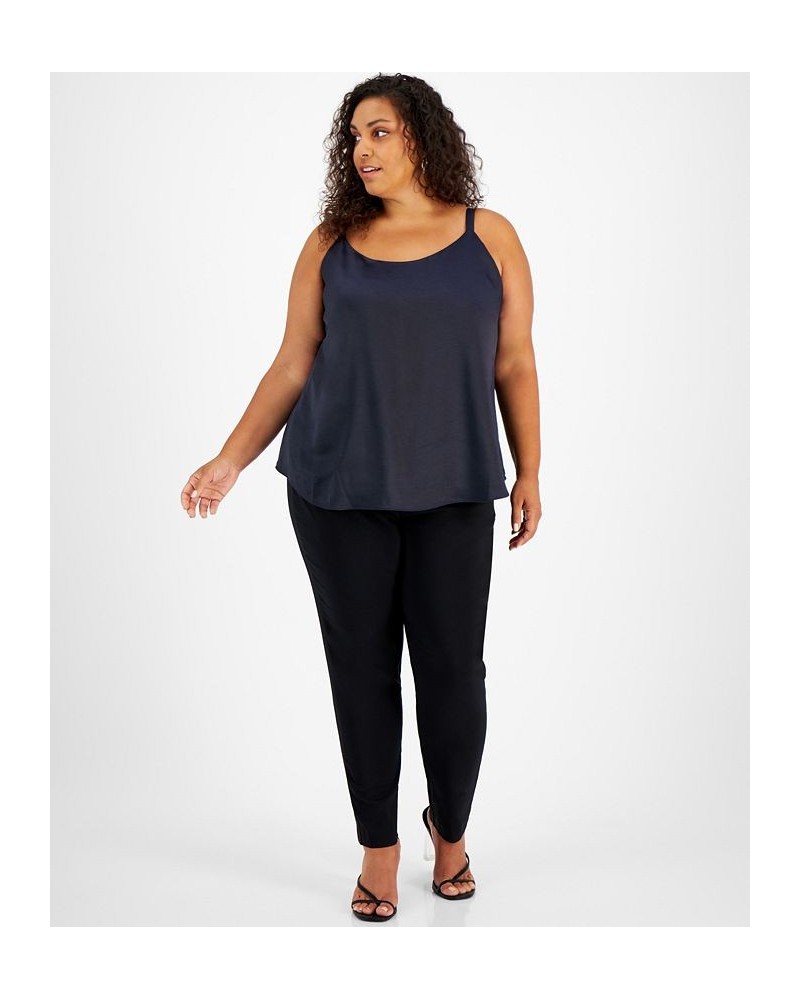 Plus Size Scoop-Neck Camisole Top Bar Navy $20.88 Tops