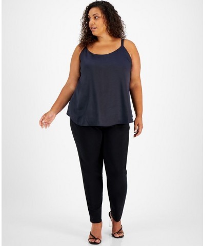 Plus Size Scoop-Neck Camisole Top Bar Navy $20.88 Tops