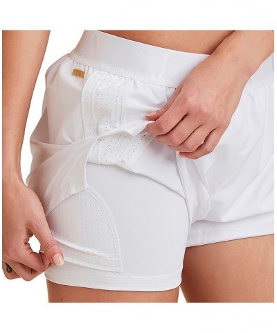 Adult Women Plus Size Court Short White $39.96 Shorts