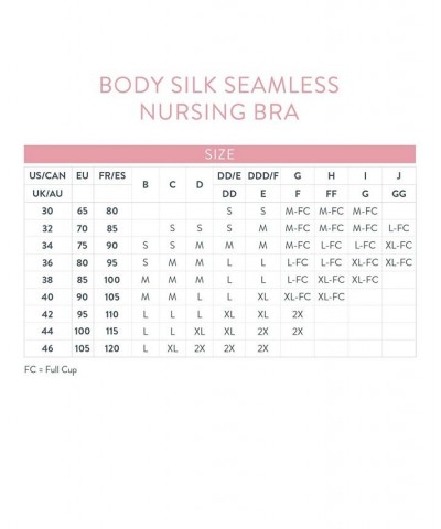 Women's Body Silk Seamless Nursing Bra Red $21.67 Bras