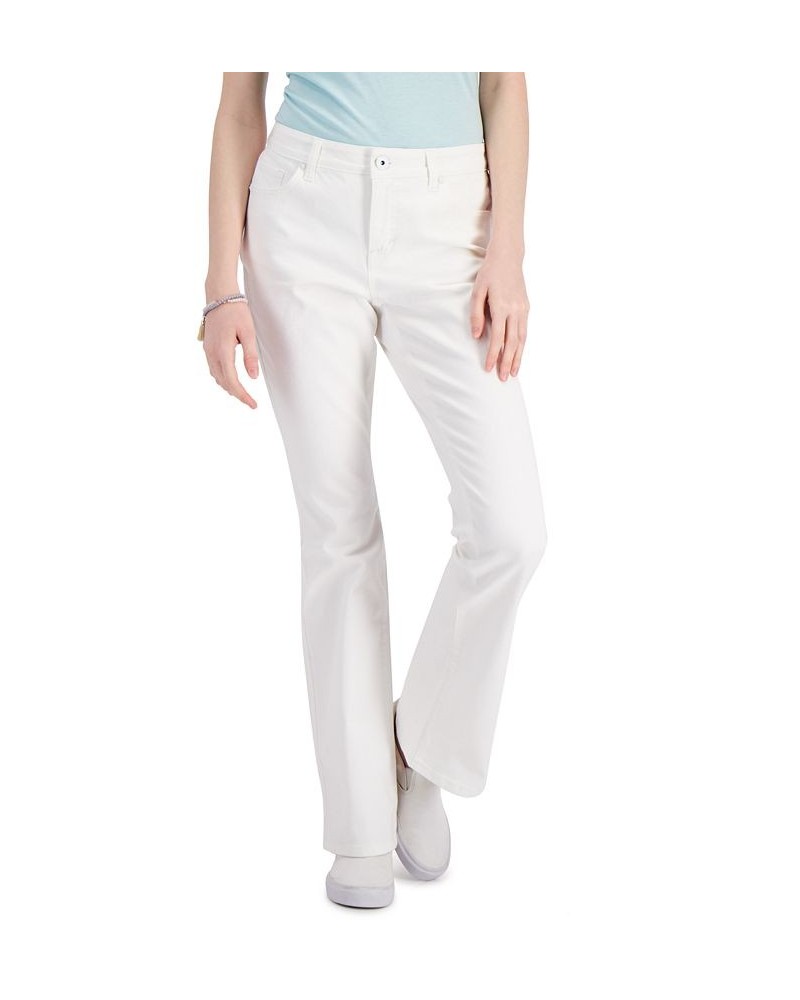 Petite Mid-Rise Curvy-Fit Bootcut Jeans Bright White $14.10 Jeans