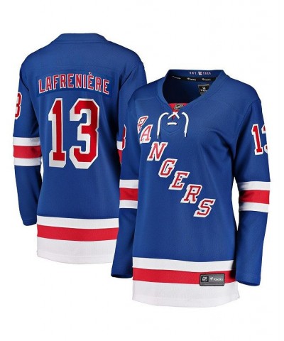 Women's Branded Alexis Lafreniere Blue New York Rangers Home Premier Breakaway Player Jersey Blue $66.00 Jersey