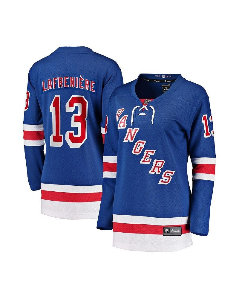 Women's Branded Alexis Lafreniere Blue New York Rangers Home Premier Breakaway Player Jersey Blue $66.00 Jersey