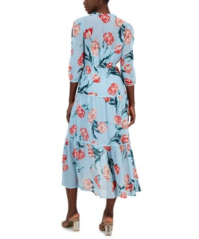 Petite Tiered Maxi Dress SKY BLUE TOSSED TULIP $19.70 Dresses