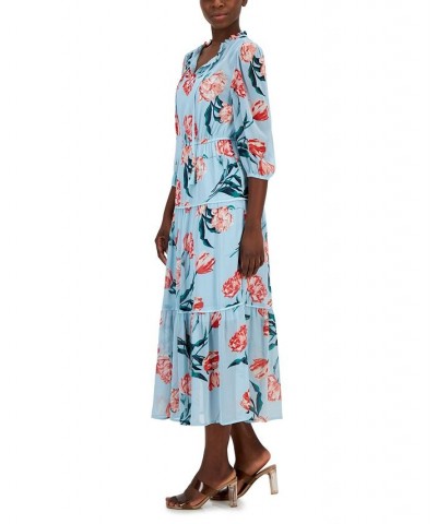 Petite Tiered Maxi Dress SKY BLUE TOSSED TULIP $19.70 Dresses