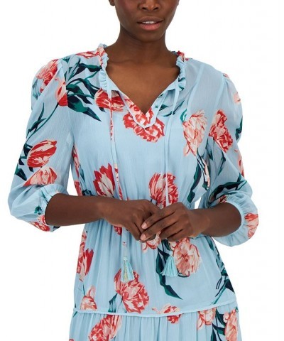 Petite Tiered Maxi Dress SKY BLUE TOSSED TULIP $19.70 Dresses