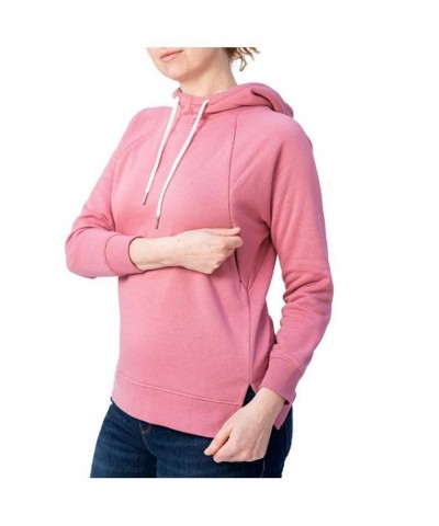 Women Nursing Hoodie Sweatshirt Pink $19.08 Sweaters