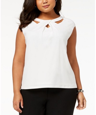 Plus Size Crossover Cutout Top Vanilla Ice $33.81 Tops