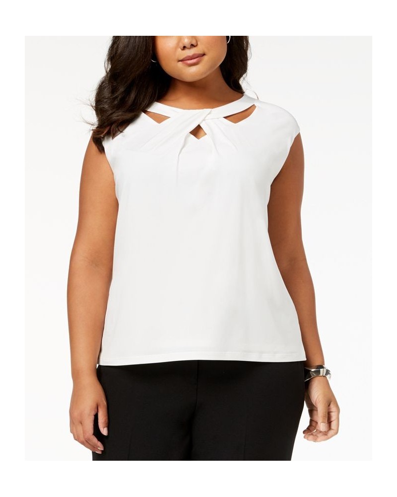 Plus Size Crossover Cutout Top Vanilla Ice $33.81 Tops