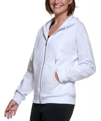 Women's Long-Sleeve Zip-Front Jacket White $24.61 Tops
