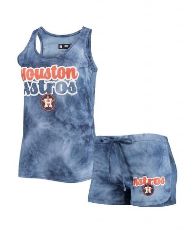 Women's Navy Houston Astros Billboard Racerback Tank Top and Shorts Set Navy $28.99 Pajama
