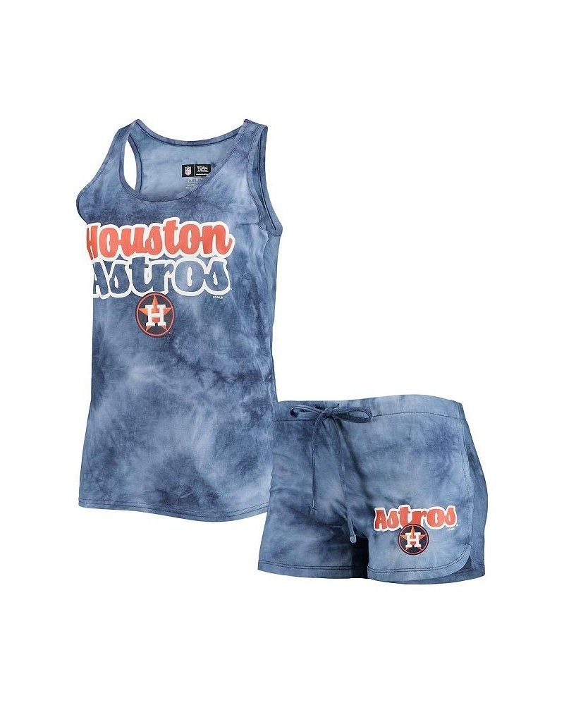 Women's Navy Houston Astros Billboard Racerback Tank Top and Shorts Set Navy $28.99 Pajama