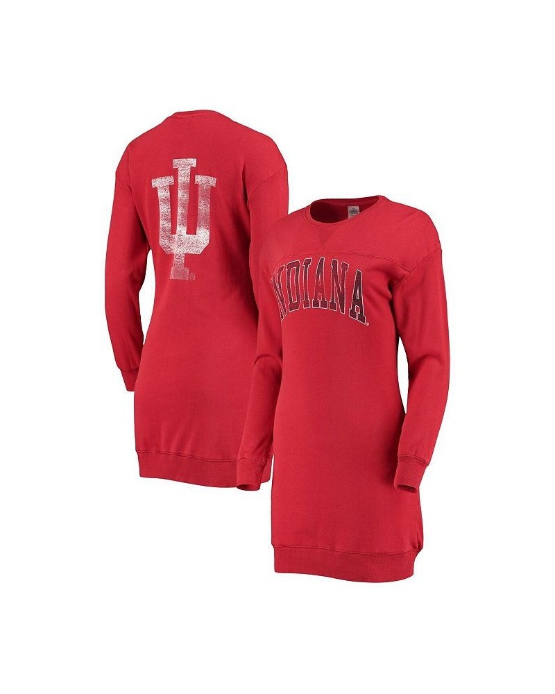 Women's Crimson Indiana Hoosiers 2-Hit Sweatshirt Dress Red $33.14 Dresses