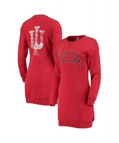 Women's Crimson Indiana Hoosiers 2-Hit Sweatshirt Dress Red $33.14 Dresses