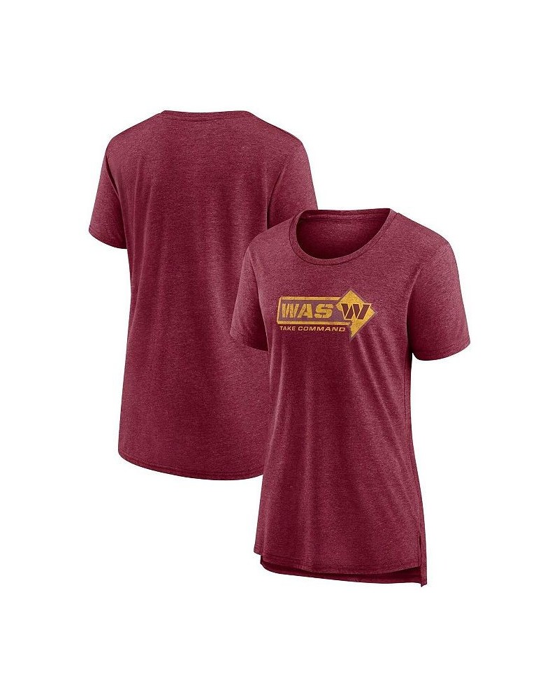 Women's Branded Heather Burgundy Washington Commanders Hometown First Down T-shirt Heather Burgundy $23.39 Tops