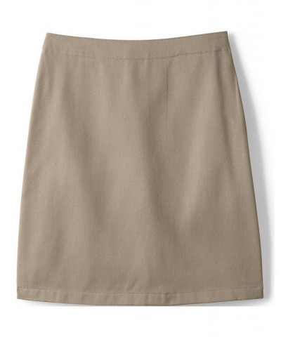 School Uniform Women's Plus Size Blend Chino Skort Top of Knee Tan/Beige $19.78 Skirts