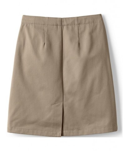 School Uniform Women's Plus Size Blend Chino Skort Top of Knee Tan/Beige $19.78 Skirts