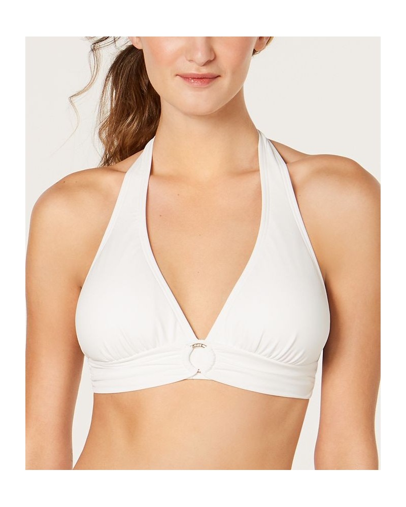 Logo-Ring Halter Bikini Top White $36.48 Swimsuits