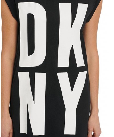 High-Low Logo Tunic Black/white $33.63 Tops