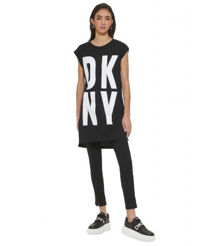 High-Low Logo Tunic Black/white $33.63 Tops