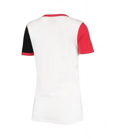 Women's by New Era White New Jersey Devils Color Block V-Neck T-shirt White $16.27 Tops