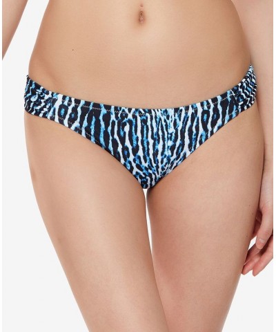 Printed Shirred Hipster Bikini Bottom Navy Animal $9.63 Swimsuits