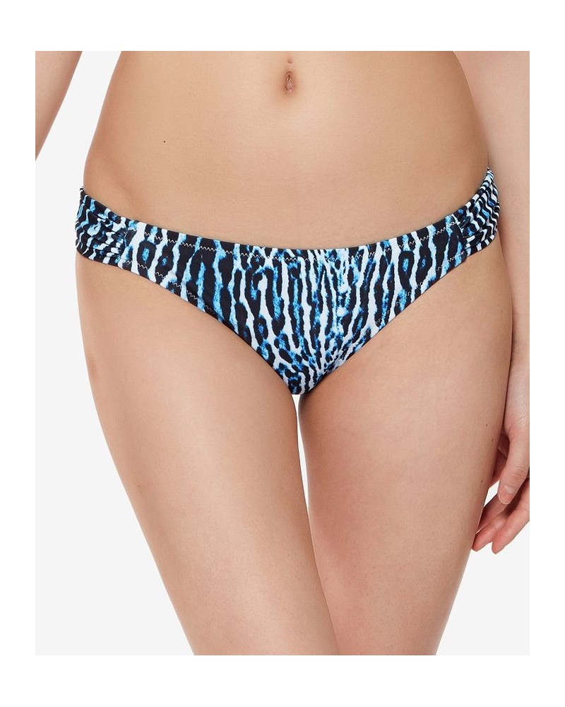 Printed Shirred Hipster Bikini Bottom Navy Animal $9.63 Swimsuits