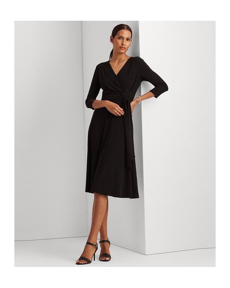 Surplice Jersey Dress Black $42.30 Dresses