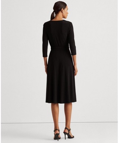 Surplice Jersey Dress Black $42.30 Dresses