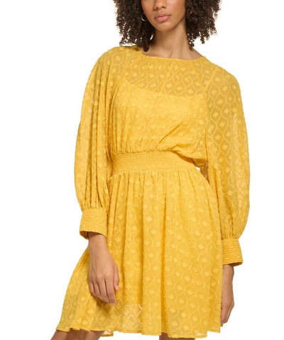 Petite Textured Chiffon Blouson Dress Deep Maize $37.92 Dresses