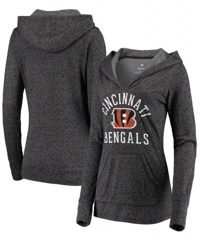 Women's Black Cincinnati Bengals Doubleface Slub Pullover Hoodie Black $43.34 Sweatshirts